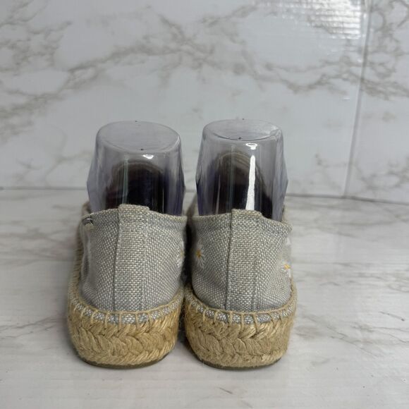 Soludos Shoes Womens Size 9 Espadrille Daisy Embroidered Slip On Floral Canvas - Picture 9 of 14